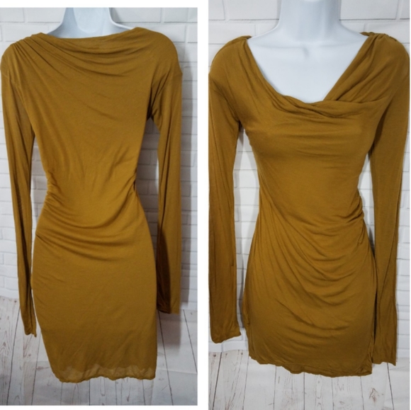 Belle Sky Green Pea Long Sleeve Shirt Dress - Picture 1 of 5